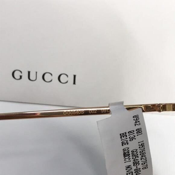 Authentic Gucci GG0540S 002 Havana Grey Shield Sunglasses – New 🔥 - Picture 3 of 11